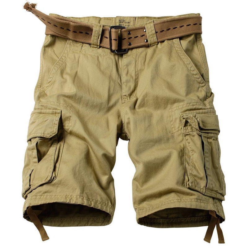 AKARMY Men's Cotton Casual Multi Pocket Outdoor Camouflage Shorts Twill Camo Cargo Shorts(No Belt) 8066 Khaki 40 - Image 1